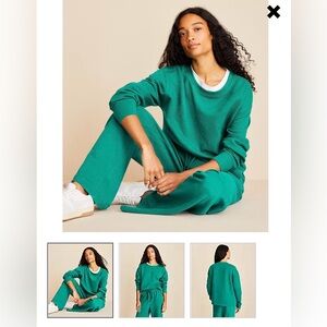 Green Textured Crewneck Lou & Grey size Small